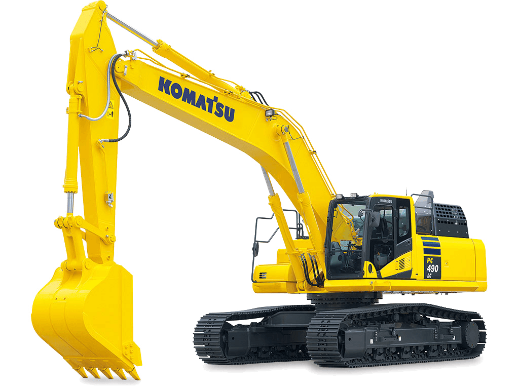 Excavator working on construction site