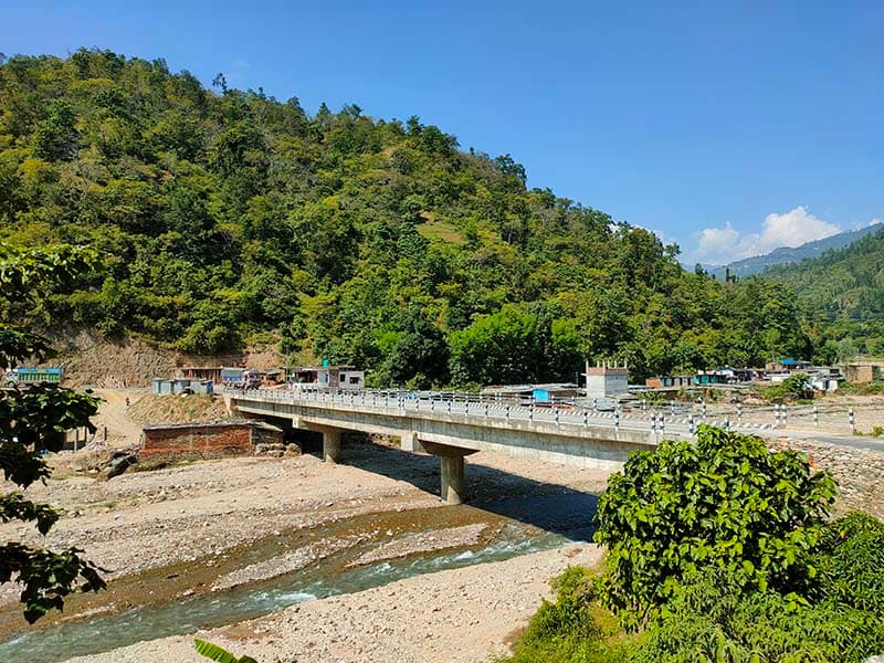 Construction of RCC Motorable bridge over Burunge Khola