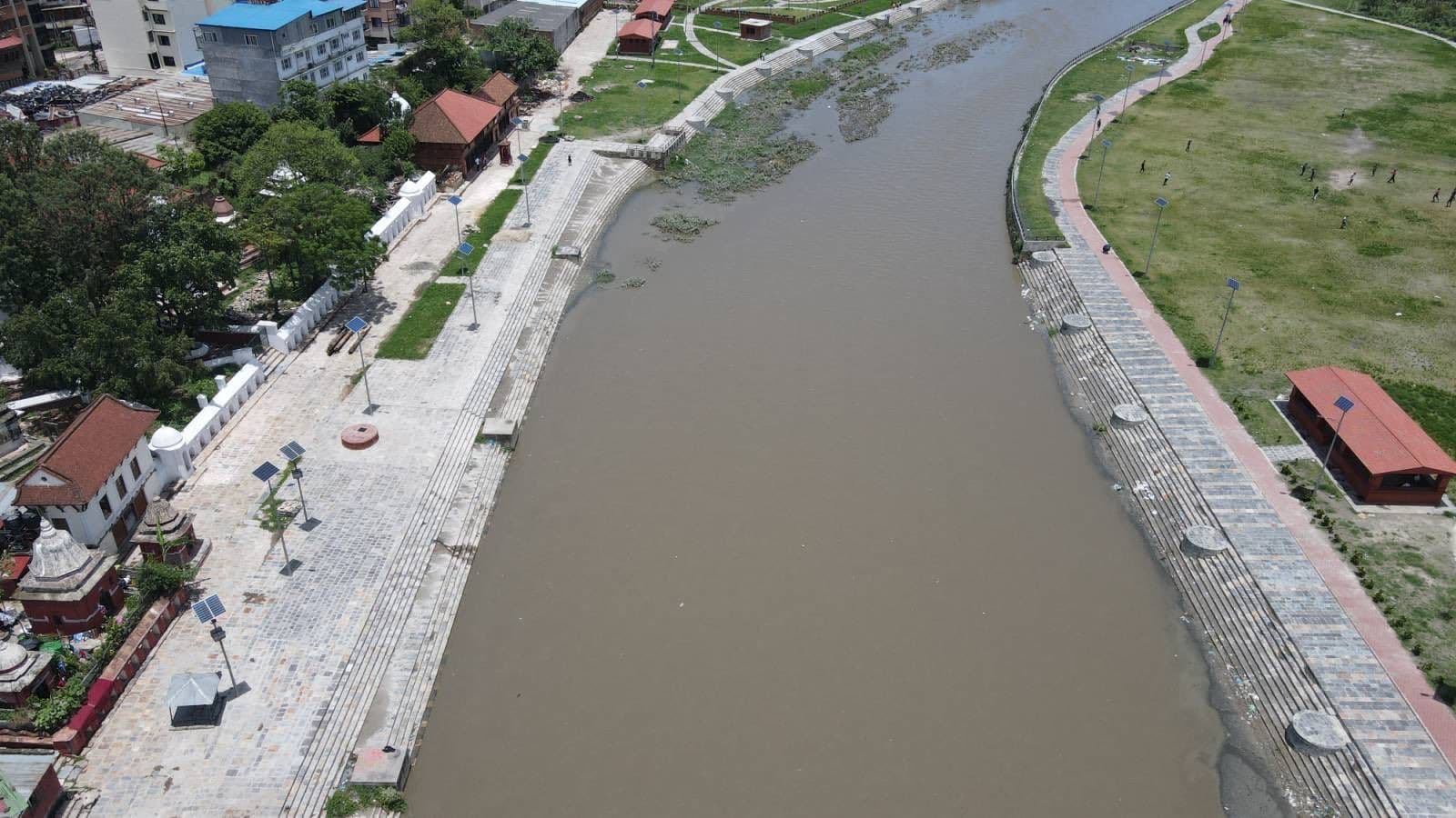 Landscape improvement works along Bagmati River Bank.